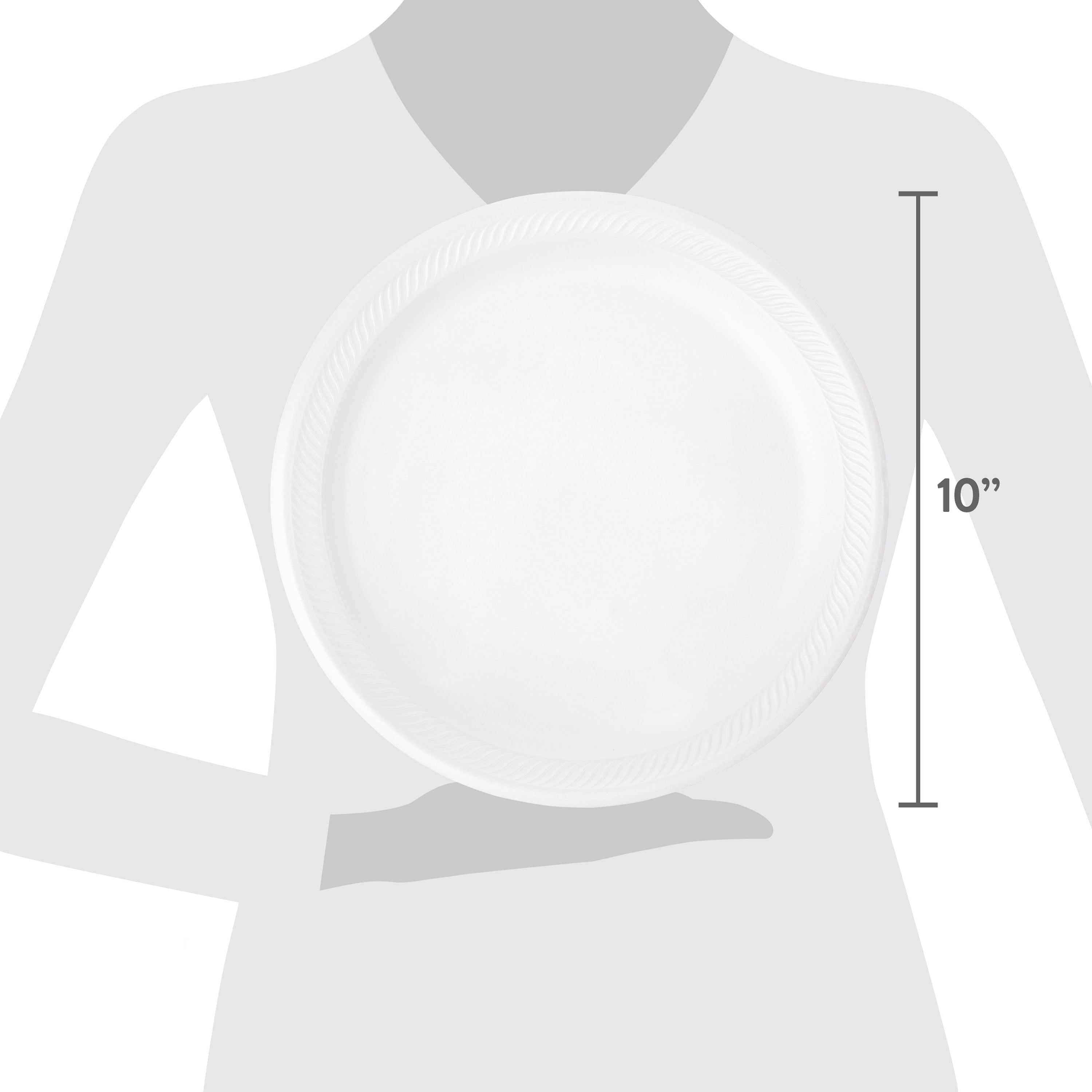 Great Value Soak-Proof Disposable Round Foam Plates, 10 in, 60 Count
