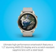 Garmin epix Pro (Gen 2) Sapphire Edition, 42mm, High Performance Smartwatch, Advanced Training Technology, Built-in Flashlight, Light Sand