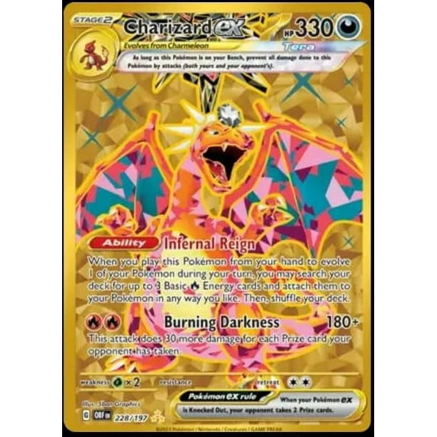 Tarjeta Pokémon Pokémon Charizard ex 228/197 Obsidian Flames