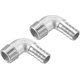 thumbnail image 1 of Paquete de 2 accesorios de púas para manguera-codo de 90 grados, conector de tubería de acero inoxidable de 15mm, se aplica al combustible de agua (tubo macho g1/2), 1 of 5