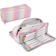 thumbnail image 1 of Large Pencil Case, Three-grid Pencil Case, Large-capacity Pencil Case, Makeup Bag (color) G, 1 of 5