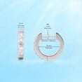 thumbnail image 5 of Limerencia Titanium Jewelry Hoop Earrings, 5A Cubic Zirconia, Titanium, for Women Sensitive Ears, 5 of 7