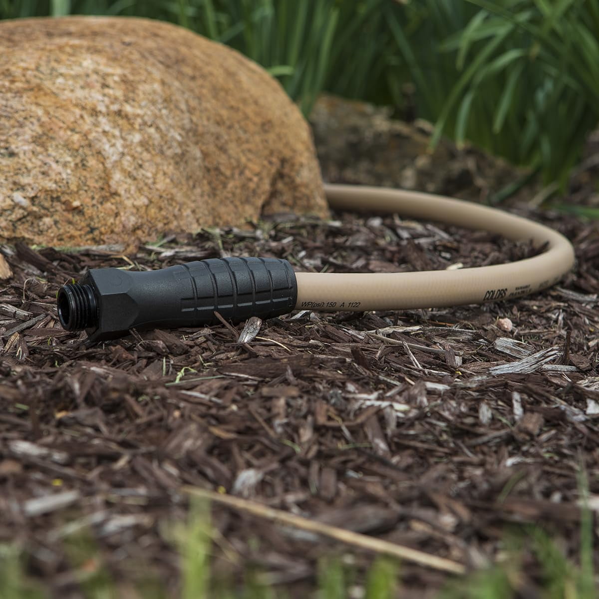 Colors Swivelgrip Garden Hose 5/8 In. X 10 Ft.  Lightweight All-weather Water Durable And Flexible Leak-free Connections Brown Mulch