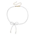 thumbnail image 1 of Visland Collier Ras-du-Cou en Fausse Perle avec Ajustement Réglable, Design Nœud, Collier Court, Événements Formels, Robes, Fêtes, Collier, Bijou, Cadeau, 1 of 7