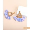 thumbnail image 1 of INS holiday net celebrity wind rattan earrings female spring and summer high-grade sense niche laffia woven earrings temperament ear accessories, 1 of 79