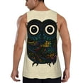 thumbnail image 3 of Easygdp Owl with Mandala Men's Tank Top, Sleeveless Muscle T Shirts, Breathable, Quick-Dry, Loose for Gym, Running, Fitness - Small, 3 of 9