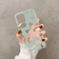 thumbnail image 1 of Funda de teléfono con patrón abstracto de remolino líquido en Beige y verde salvia para iPhone 11 12 pro XS MAX 8 7 6 6S Plus X 5S SE 2020 XR Tan Jianjun unisex, 1 of 2