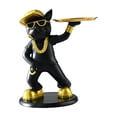 thumbnail image 4 of Estatua de bulldog francés, figura de perro, organizador de mesa de resina para decoración del hogar pantalones negros, 4 of 9