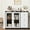 Black, variant on TROPOW 35 in Kitchen Hutch Storage Cabinet, Coffee Bar Cabinet with 3 Drawers, Freestanding Food Pantry with Countertop for Living Dining Room