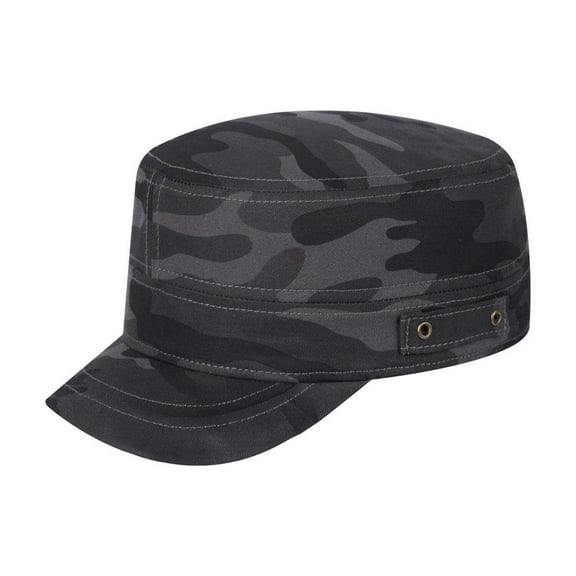 Unisex Blank, Military Hat, Black Camo/Black Camo, Adjustable Fit