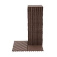thumbnail image 5 of 44 Pack Interlocking Deck Tiles, 12" x 12" PP Resin Plastic Patio Flooring Tiles, DIY Snap Lock Outdoor Indoor Flooring for Balcony, Patio, Porch, Poolside, Garden, Brown, 5 of 9