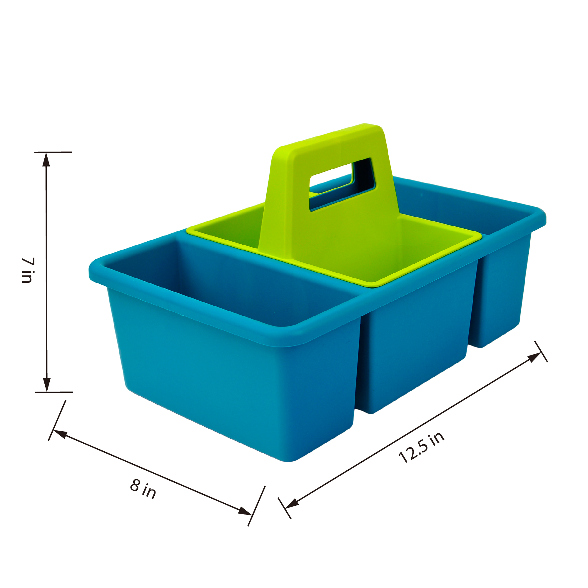 Organizador de escritorio Pen+Gear de plástico 2 en 1, verde y azul verde 7