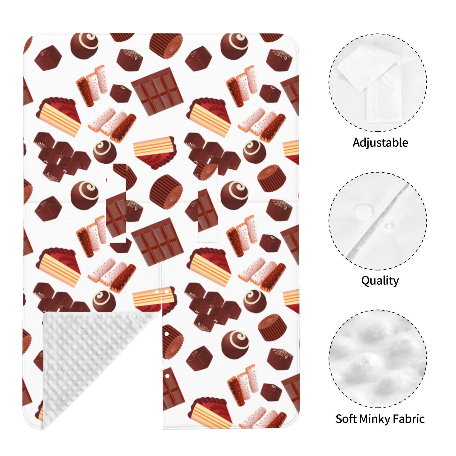 Car Seat Cover Baby - Chocolate Print No.J93 Breathable Infant Car Seat Cover for Baby Carseat, Lightweight Comfort Baby Essentials Must Haves Newborn Stuff for Girl Boy