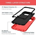 thumbnail image 3 of I-HONVA Compatible with Samsung Galaxy S8 Plus Case,3-Layer Military Grade Drop Protection Anti-Slip Bumper Rugged Shockproof Dustproof Protection 6.2 inch Phone Case,Red Black, 3 of 7