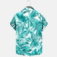 thumbnail image 6 of ZRGHAOYLQ Hawaiian Short Sleeve Button Down Shirt Tops Mens Summer Plus Size Beach T Shirts Fashion Tropical Palm Leaf Graphic Tees for Holiday Vacation, 6 of 6