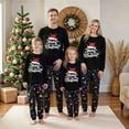 thumbnail image 4 of Jaweiwi Family Matching Christmas Pajamas Set Letter String Lights Print Holiday Pajamas Sleepwear Dad Mom Kids PJs, 4 of 9