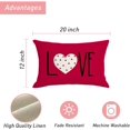 thumbnail image 3 of Valentine Day Love Lumbar Pillow Covers 12x20 inch Set of 2, Throw Pillow Covers All You Need is Romantic Love Cushion Cases for Home Decor Wedding Bed Sofa Couch, 3 of 6