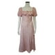 thumbnail image 3 of Vestido Largo Vestidos de playa para mujer Elegante Floral Cuello cuadrado Split Boho Vestido (Rosa M) Kuymtek para Mujer Rosa T M, 3 of 8