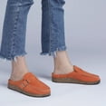 thumbnail image 6 of Women's Casual Canvas Flat Slip-on Sneaker Comfort Flat Shoes Orange shikongkuajing, 6 of 7