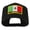 Black, variant on Mexico Flag Letter Patched High Profile Cap - Black OSFM