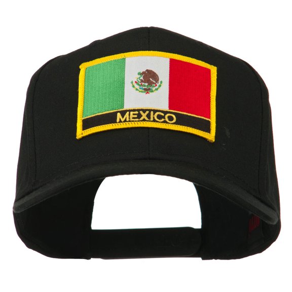Mexico Flag Letter Patched High Profile Cap - Black OSFM