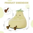 thumbnail image 3 of SUMELL 24 Inch Eggplant-Shaped Bean Bag Sofa Chair, Cute Cartoon Sofa with Washable Cover, Mini Chair for Living Room, Playroom, Yellow, 3 of 7