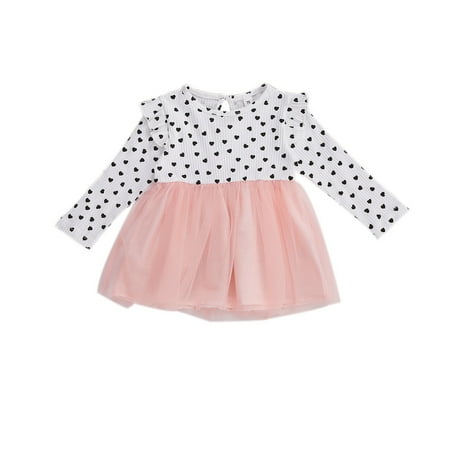 

Baby girl stylish Dress Long Sleeve Princess Dress One-Piece for Girls
