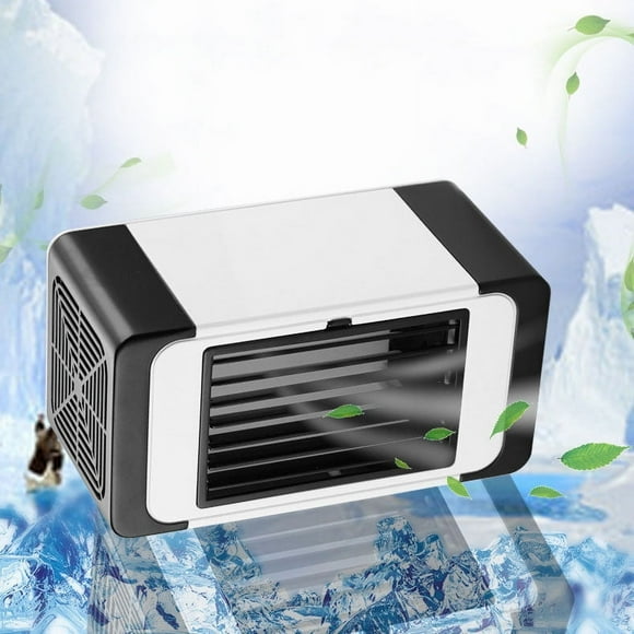 Iumwxz air conditioner USB Mini Cooler Household Desktop Computer Small Fan Mute Refrigeration portable ac white Plastic Clearance Sales