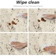 thumbnail image 3 of Marble Texture Round Fitted Tablecloth with Elastic Round Elastic Tablecloth 45"-50" Fitted Table Cover Waterproof Wipeable Circle Table Cloth for Outdoor Picnic, 3 of 4