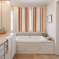 thumbnail image 3 of Curtains 63 Inch Length 2 Panels, Burnt Orange Grey Stripe Grommets Window Treatment Curtain, Farmhouse Minimalist Striped Thermal Curtains Drapes for Living Room/Bathroom, 3 of 9