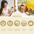 thumbnail image 5 of Argan Oil for Hair Oil for Dry Damaged Hair and Growth Argon Oil Serum For Hair Oil for Curly Frizzy Hair Argan Oil for Skin for Men Organic Argan Oil of Morocco Hair Oils 16 oz 100% Pure Cold Pressed, 5 of 5
