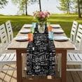 thumbnail image 4 of Table Runners 120 Inches Long Dress Scarves, Black Coffee Farmhouse Coffee/Dining/Kitchen Table Runner for Living Room, Farmhouses Modern Simple Cup Plants 13x120 Inch, 4 of 9