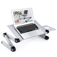 thumbnail image 1 of Adjustable Height Laptop Desk Laptop Stand for Bed Portable Lap Desk Foldable Table Workstation Notebook RiserErgonomic Computer Tray Reading Holder Bed Tray Standing Desk Silver Amazon Ba, 1 of 8