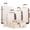 White Tan, variant on Gowill 4 Piece Luggage Sets with 7 Pieces Organizer Bags, 20/24/28/32 inch ABS Carry-on and Checked Suitcase Large Travel Sets, White Tan