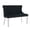 Black-Silver Leg, variant on Aoowow Velvet 2 Seat Dining Bench Black Silver Legs