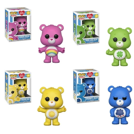 Funko POP! Animation Care Bears Collectors Set; Good Luck Bear, Cheer Bear, Grumpy Bear & Funshine (Good Luck My Best Friend)
