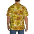 thumbnail image 3 of Kdxio Men's Hawaiian Shirt for Men Short Sleeve Shirt Sunflowers1 Summer Casual Holiday Beach Button Down T-Shirts, 3 of 5