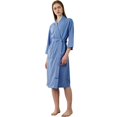 thumbnail image 1 of Lightweight Waffle Knit Bathrobe for Men & Women - Solid Color Lounge Robe - Home Spa & Hotel Style Wear | | 1PC Women's Robe, 1 of 7