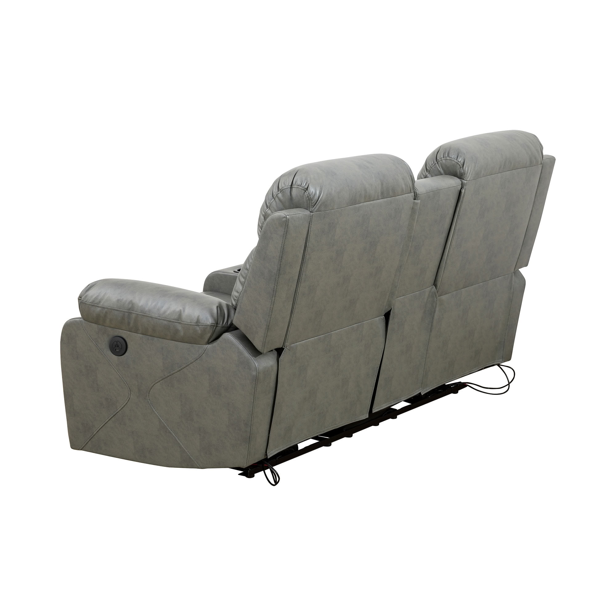 MAYEERTY 2-Seater Recliner Loveseat, Breathing Leather Sofa with Storage & USB Charging for Apartment Living Room Couple Spaces