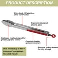 thumbnail image 2 of Uxcell Kitchen Tongs Silicone Grip Stainless Steel Cooking Tongs Burgundy 12", 2 of 7