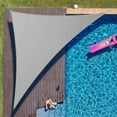 thumbnail image 3 of ColourTree Gray Triangle Sun Shade Sail Canopy with Hardware Kit - UV Block, Water Permeable, Heavy-Duty Outdoor Awning for Patio, Garden, Yard, 3 of 10