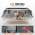 thumbnail image 3 of Extra Large Stainless Steel Cat Litter Box with High Sides, Anti-Splashing & Odor-Free, Includes Metal Scoop, 3 of 6