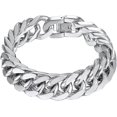 thumbnail image 1 of Pulsera de acero inoxidable para hombre, chapada en oro de 18 quilates, con cadena de eslabones negros. Heilwiy Men, 1 of 5