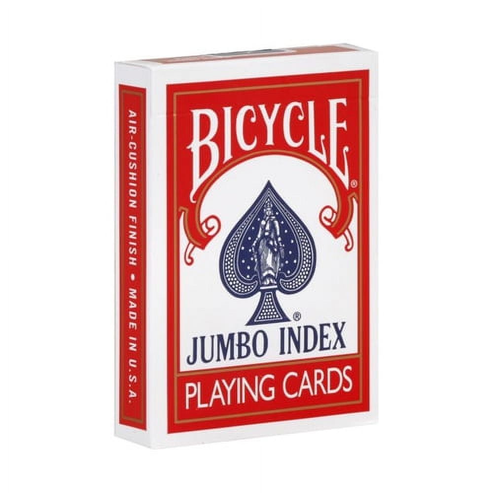 Bicycle 2 Count Jumbo Index Rider Back Playing Cards, Red and Blue
