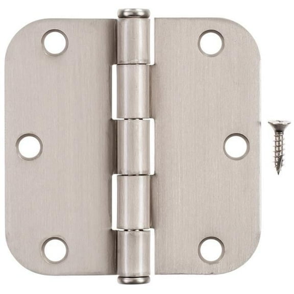 Hampton 5021244 3.5 in. Satin Nickel Residential Door Hinge - Pack of 12