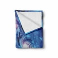 thumbnail image 2 of Constellation Soft Flannel Fleece Throw Blanket, Exo Solar Planet Painting Style Vibrant Universe Space, Cozy Plush for Indoor and Outdoor Use, 70" x 90", Turquoise Blue Pale Pink, by Ambesonne, 2 of 6