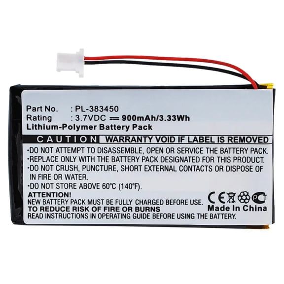 Batteries N Accessories BNA-WB-P6545 PDA Battery - Li-Pol, 3.7V, 900 mAh, Ultra High Capacity Battery - Replacement for Sony PL-383450 Battery