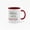 Red, variant on 11 Ounce "Small Joys Matter" Ceramic Mug with Floral Design - Black Handle Coffee Cup for Daily Use