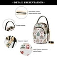 thumbnail image 4 of FORMRS Crossbody Bag for Women Quilted Travel Shoulder Cell Phone Purse with Chain Strap Handbag, Beige Nordic Christmas House, 4 of 7
