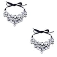 thumbnail image 2 of Collar de mujer Minnieouse gargantillas con estilo colgantes adorno para El cuello fiesta banquete vestido accesorios babero brillante Blanco 2piezas, 2 of 6